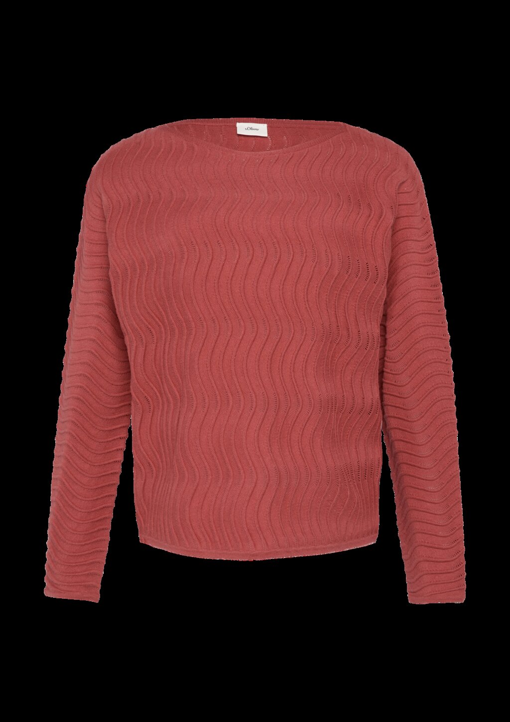 Feinstrickpullover mit Wellenstruktur