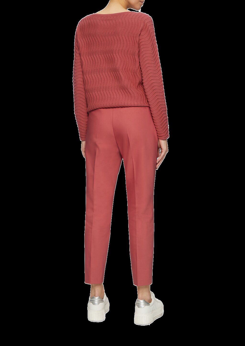 Feinstrickpullover mit Wellenstruktur