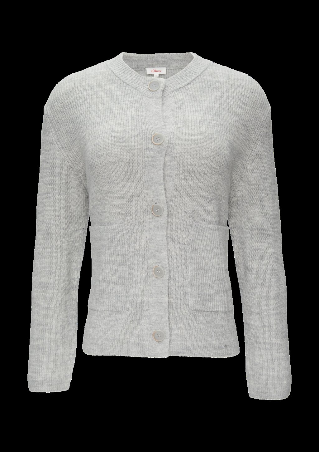 Strickjacke aus Alpakamix mit aufgesetzten Taschen