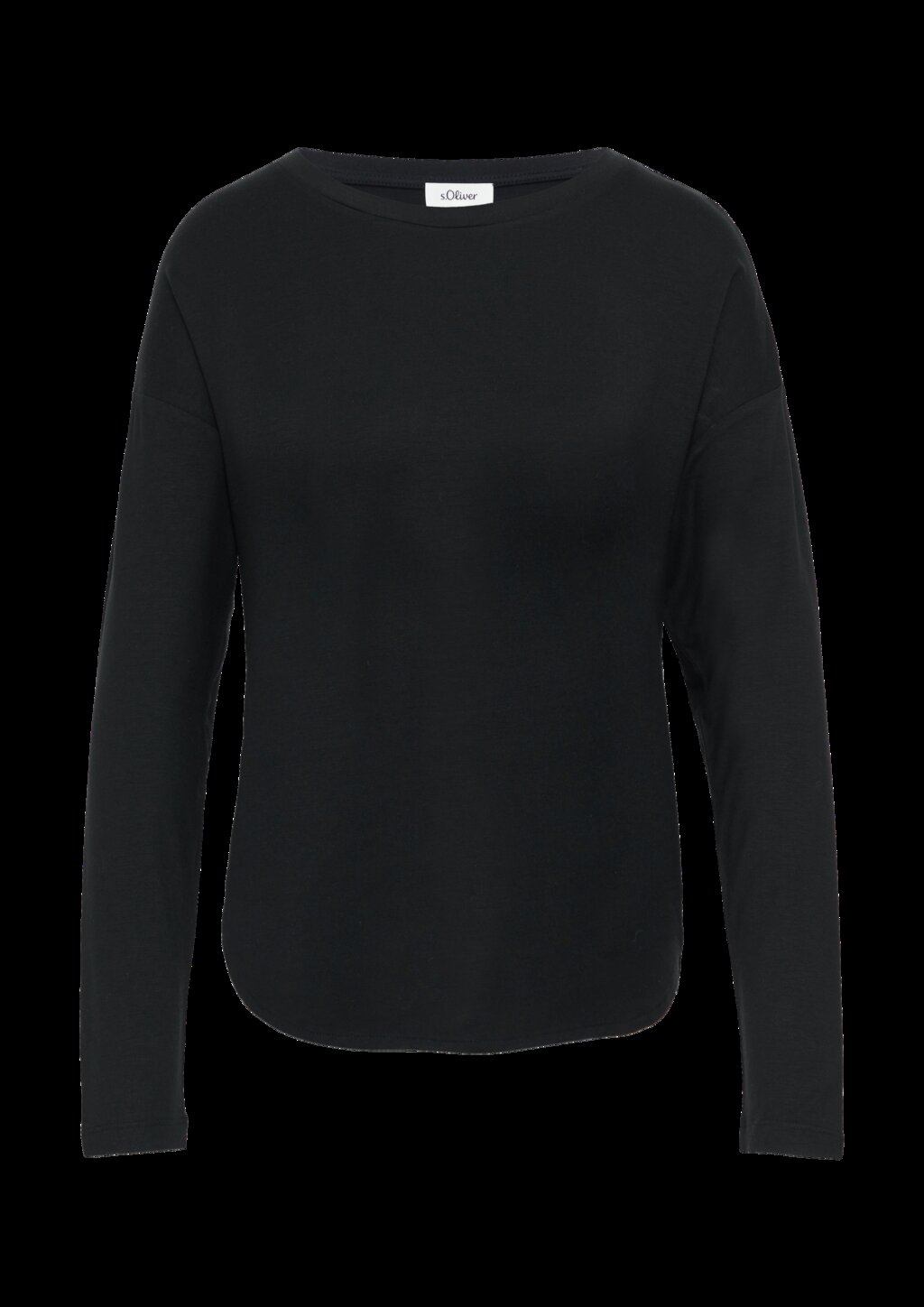 Longsleeve mit überschnittenen Schultern und abgerundetem Saum