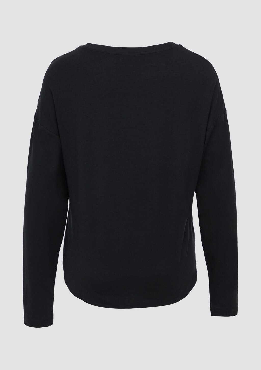 Longsleeve mit überschnittenen Schultern und abgerundetem Saum