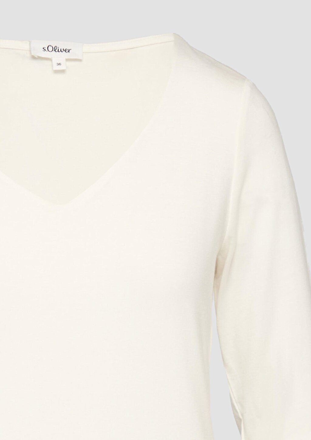 T-Shirt aus Lyocell im Slim Fit mit 3/4-Ärmeln