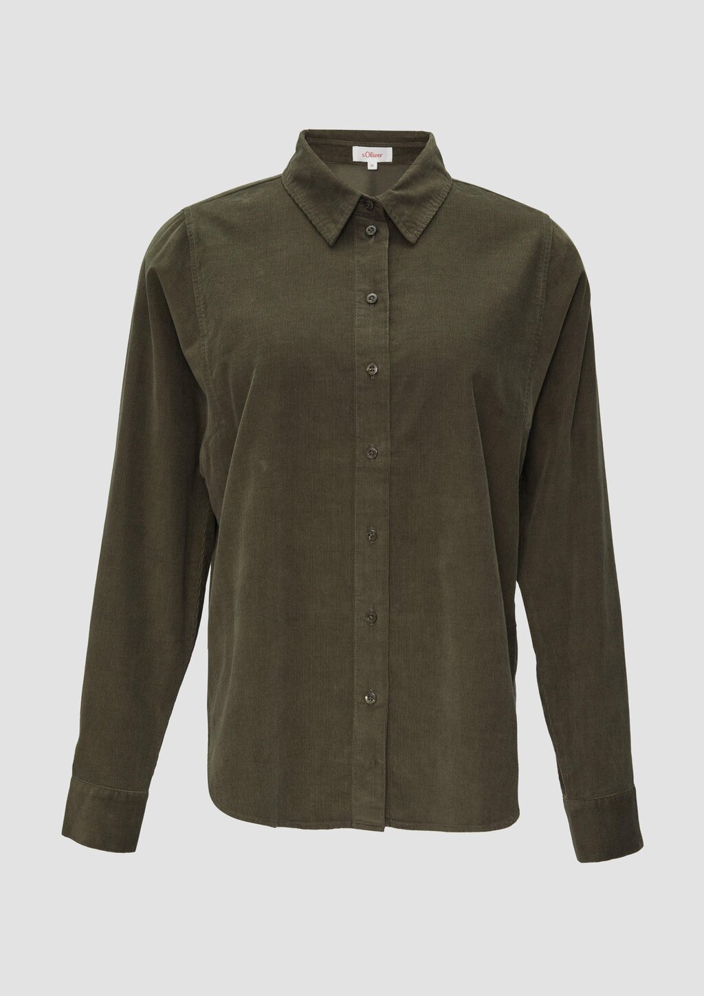 Cordbluse im Relaxed Fit mit Naht-Details