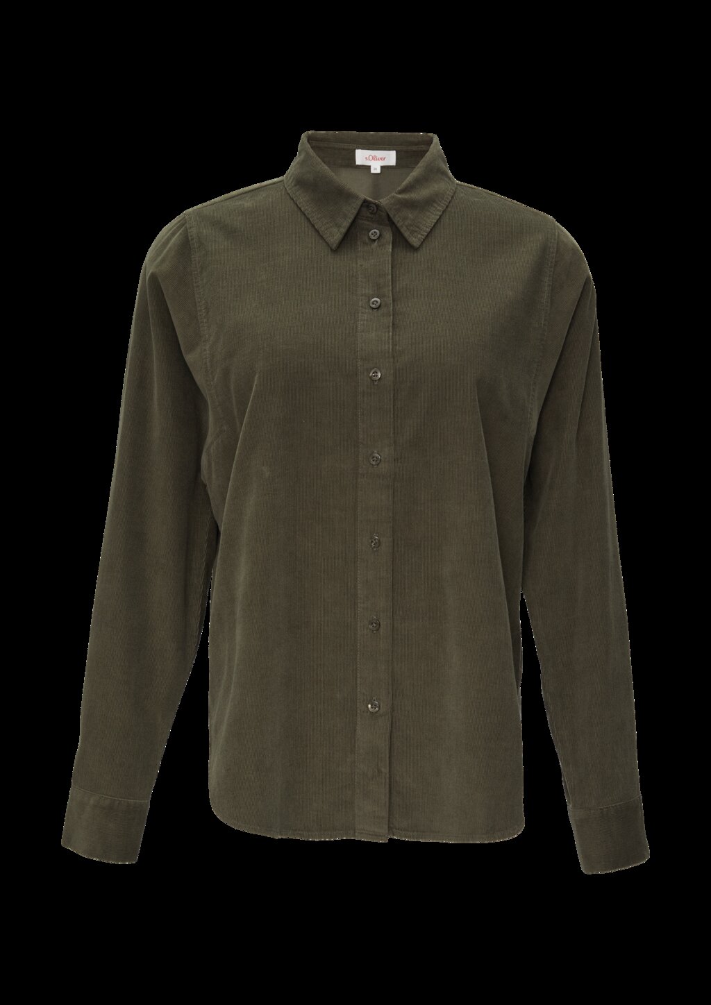 Cordbluse im Relaxed Fit mit Naht-Details