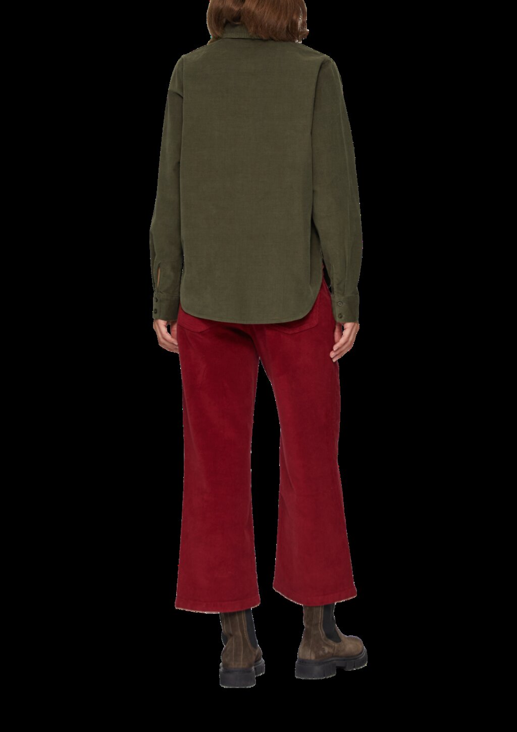 Cordbluse im Relaxed Fit mit Naht-Details