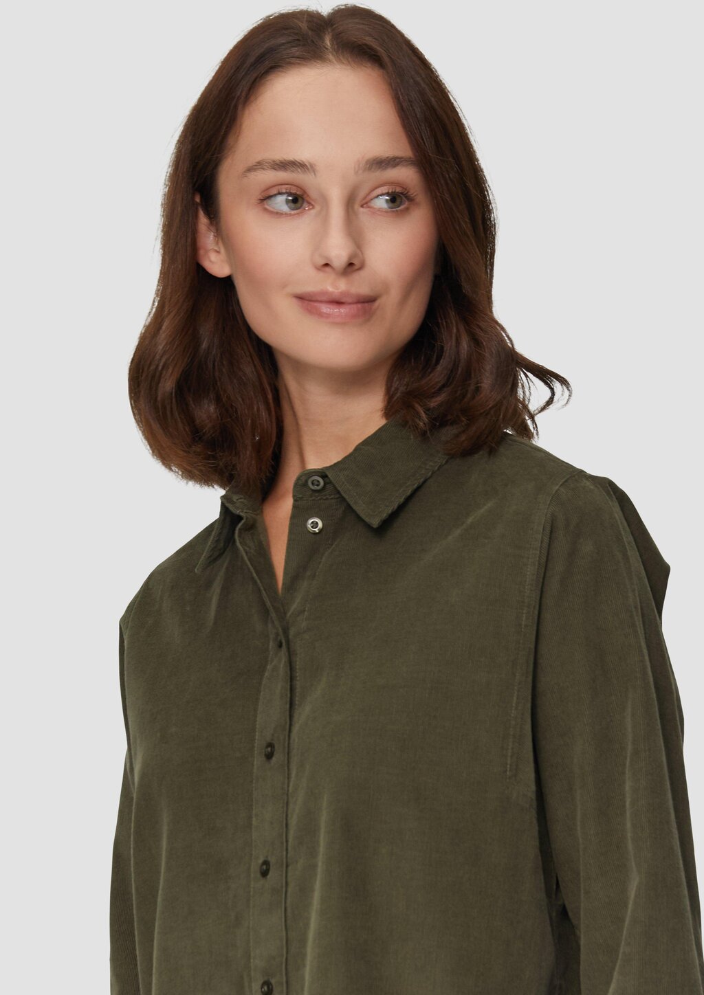 Cordbluse im Relaxed Fit mit Naht-Details