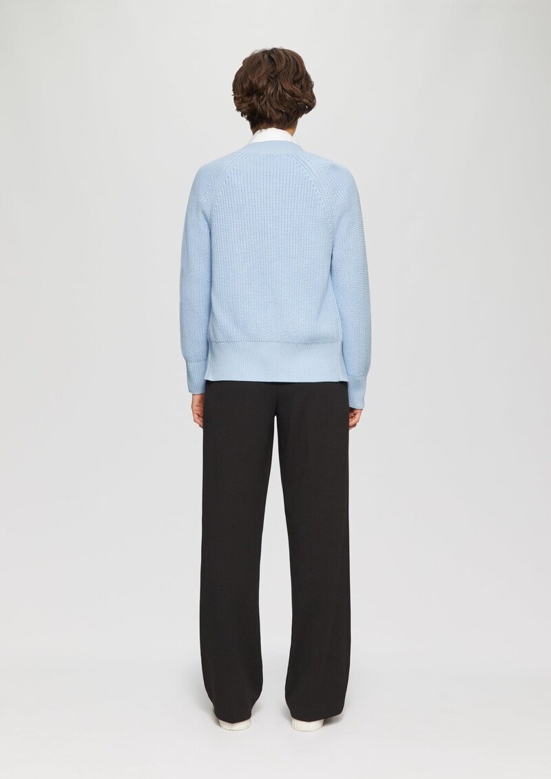 Strickjacke mit Raglanärmeln und Rippbündchen