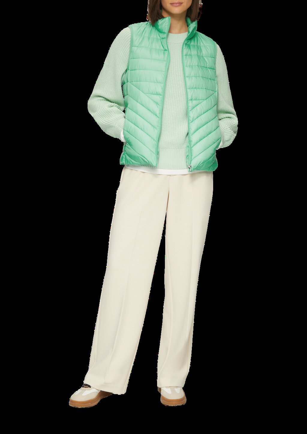 Leichte Steppweste mit Stehkragen