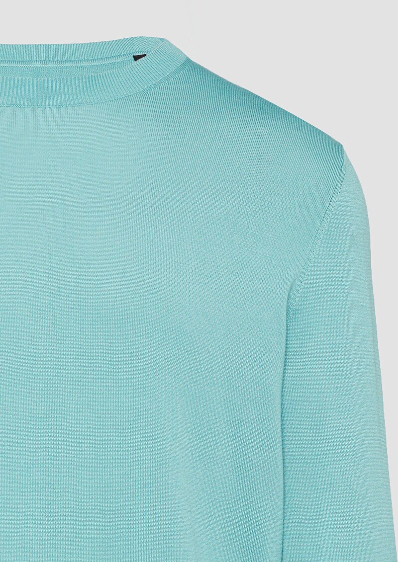 Edler Feinstrickpullover aus Baumwollmix mit Rippbündchen