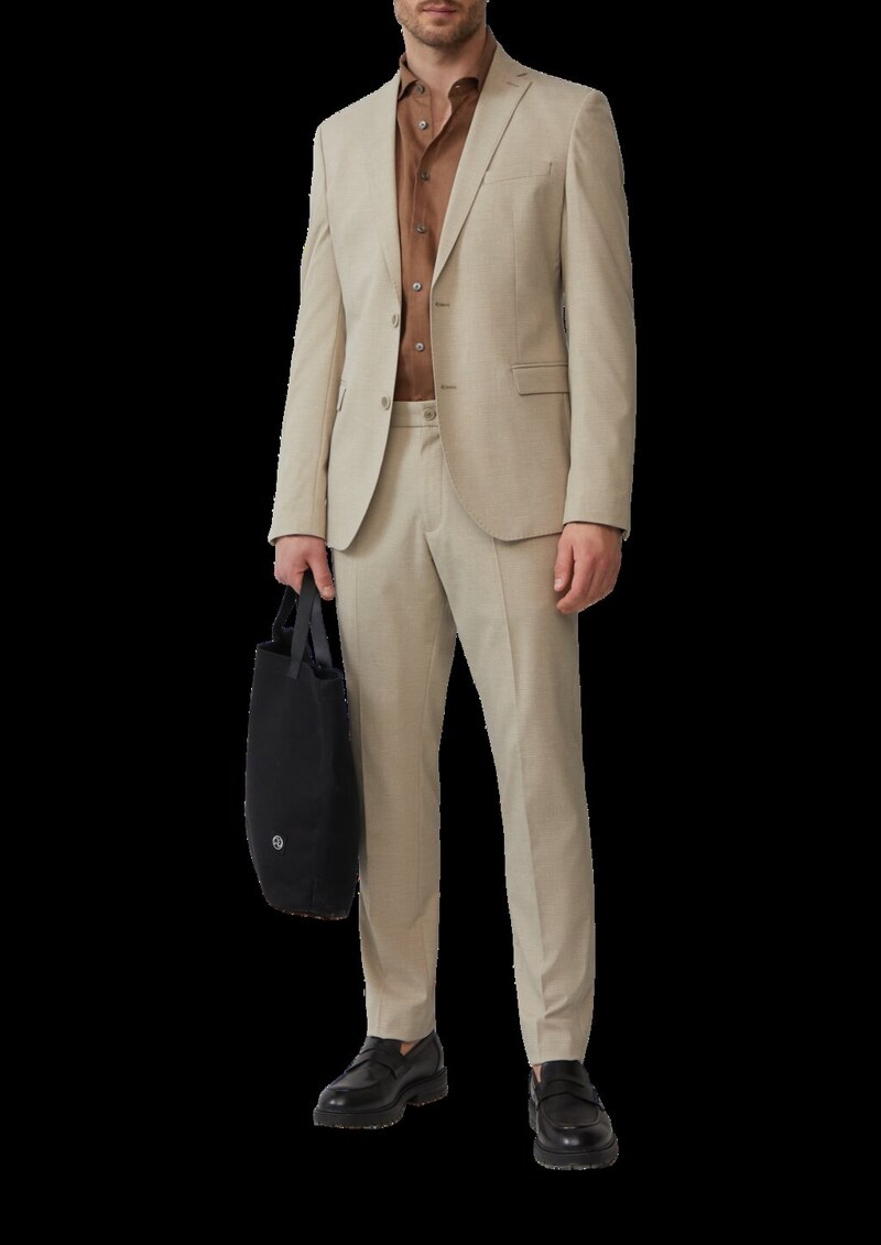 Tailored Fit: Langarmhemd aus Leinen mit elegantem Glanz