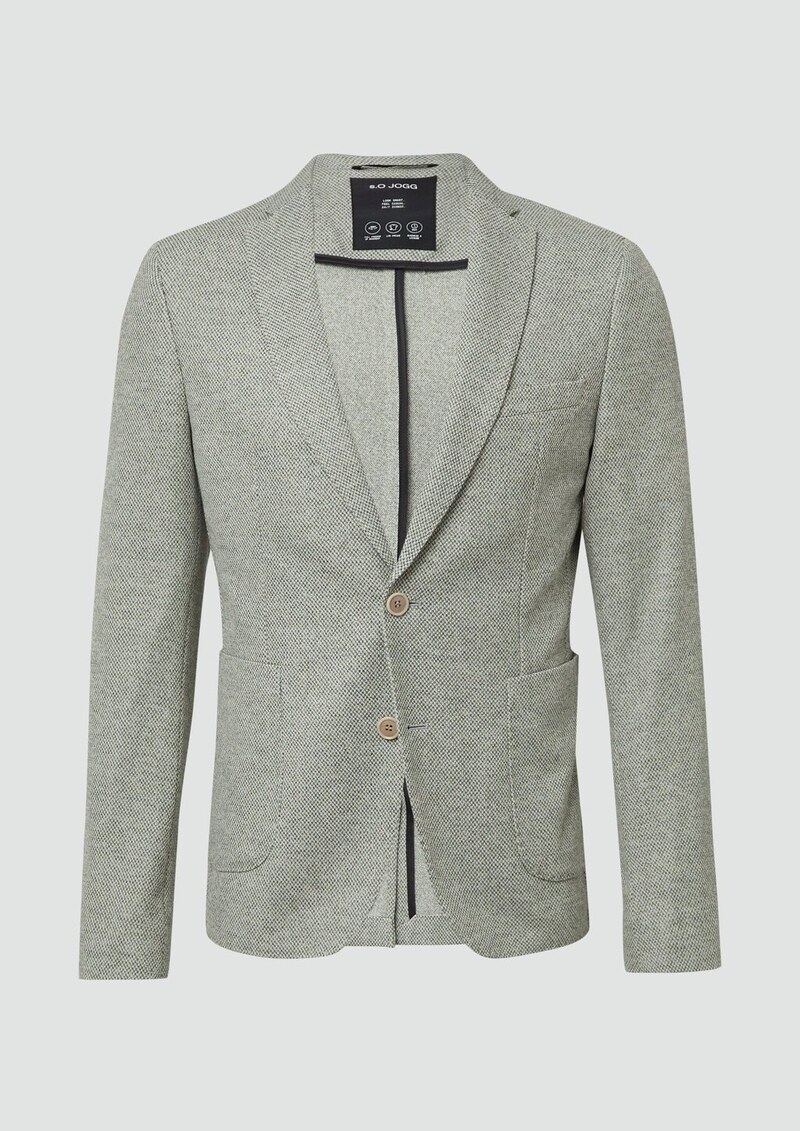 s.O JOGG: Strukturiertes Sakko aus meliertem Jersey