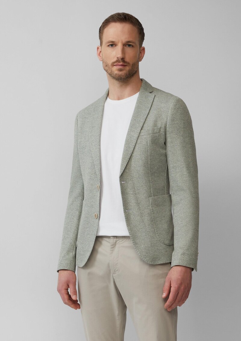 s.O JOGG: Strukturiertes Sakko aus meliertem Jersey