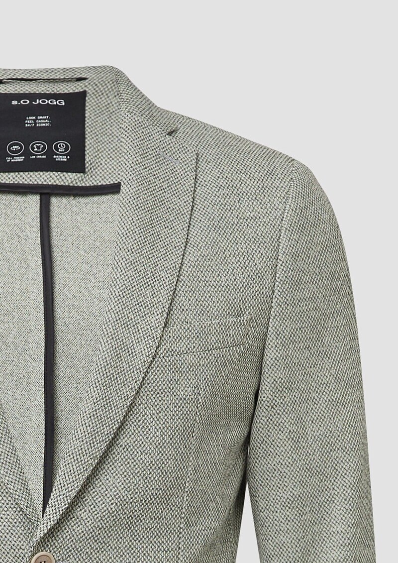 s.O JOGG: Strukturiertes Sakko aus meliertem Jersey