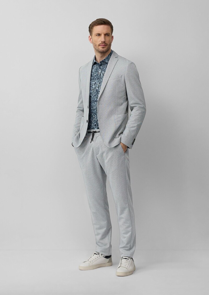 Tailored Fit: Gemustertes Hemd aus Baumwollstretch