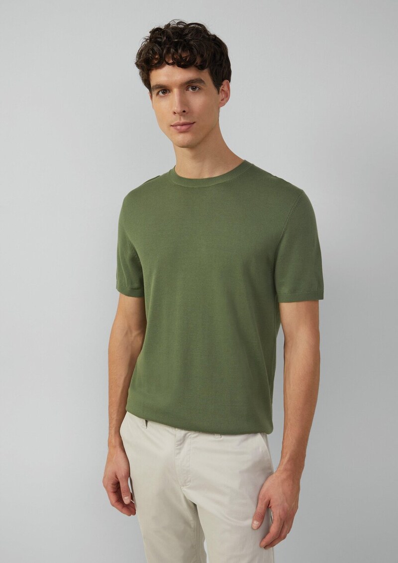 Feingestricktes T-Shirt aus Baumwoll-Modalmix