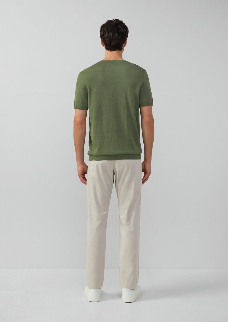 Feingestricktes T-Shirt aus Baumwoll-Modalmix