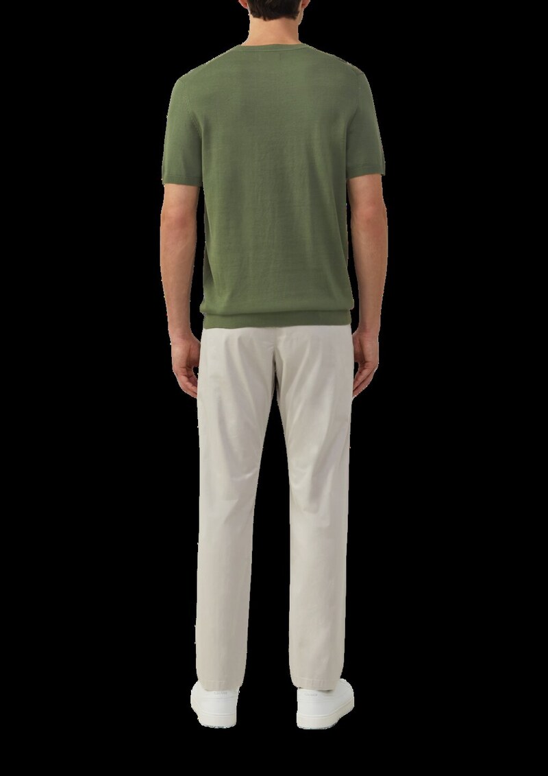 Feingestricktes T-Shirt aus Baumwoll-Modalmix