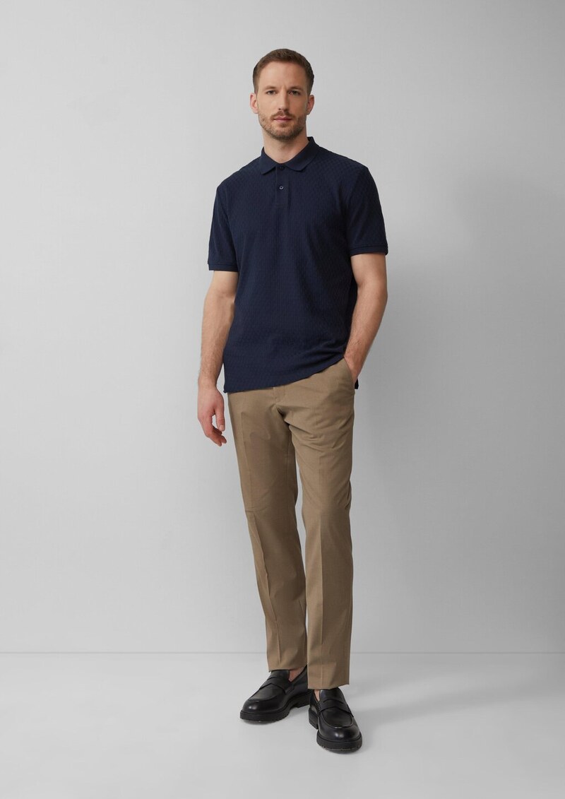 Poloshirt aus strukturiertem Jersey