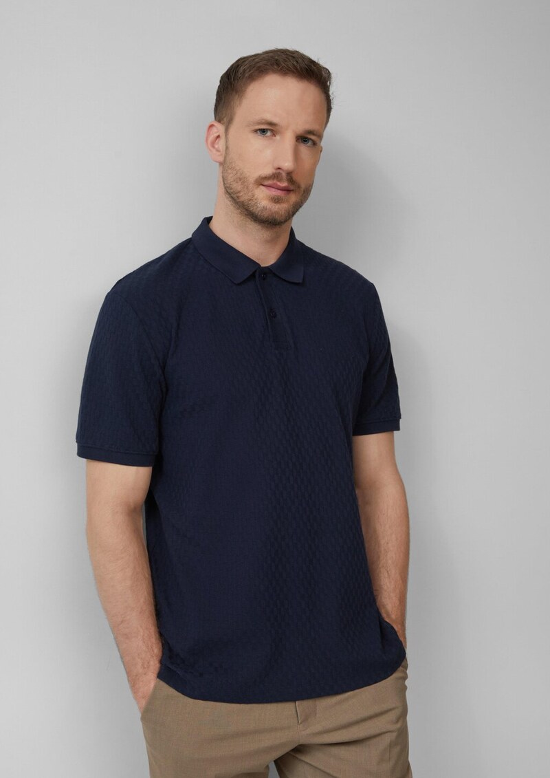Poloshirt aus strukturiertem Jersey