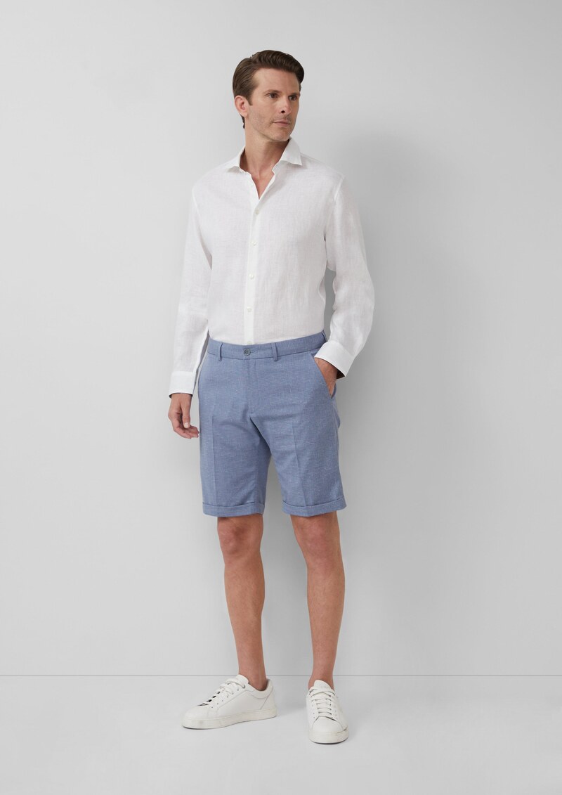 Fein gemusterte Bermuda im Regular Fit