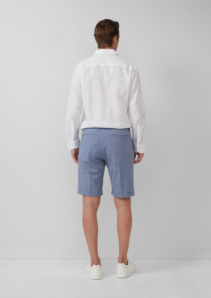 Fein gemusterte Bermuda im Regular Fit