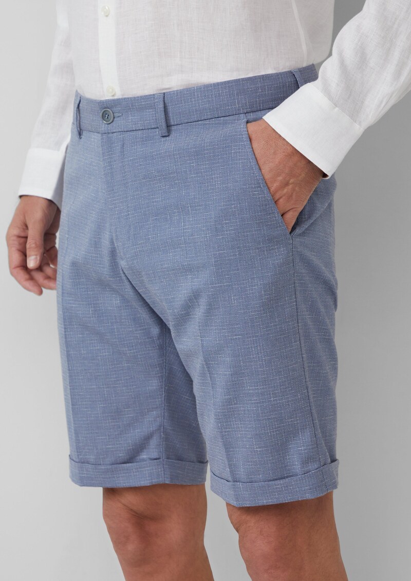 Fein gemusterte Bermuda im Regular Fit