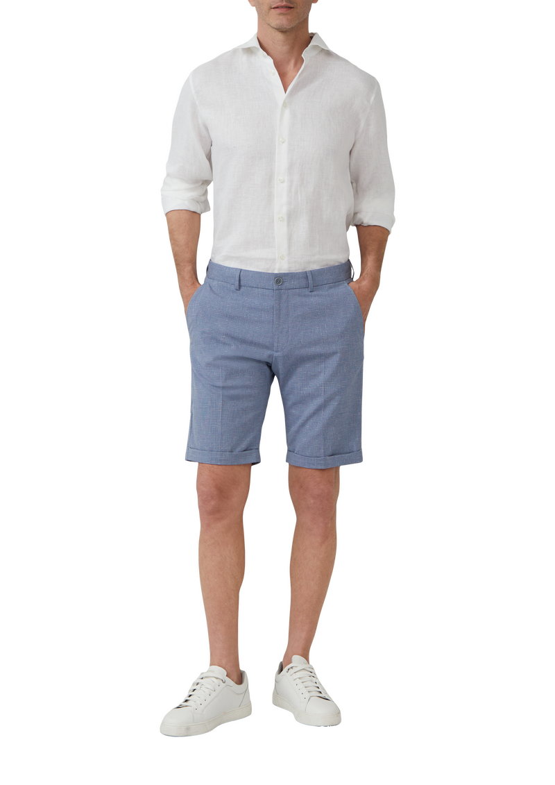 Fein gemusterte Bermuda im Regular Fit