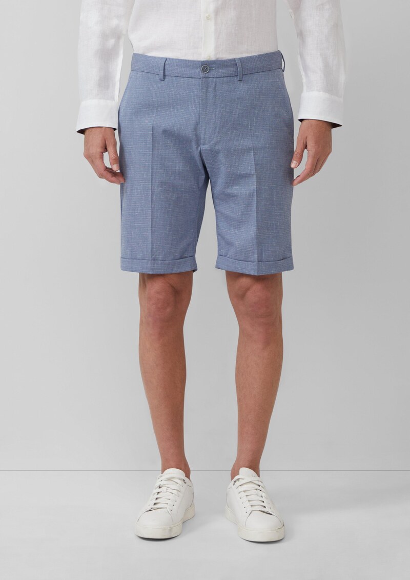 Fein gemusterte Bermuda im Regular Fit
