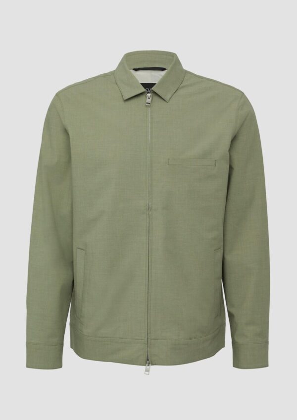 s.O PURE: Blouson-Jacke aus meliertem Stretch-Material
