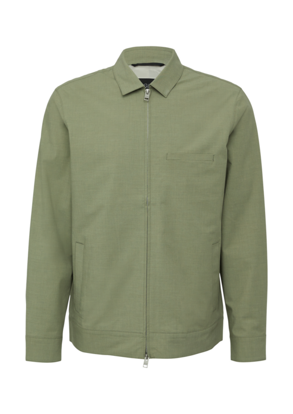 s.O PURE: Blouson-Jacke aus meliertem Stretch-Material