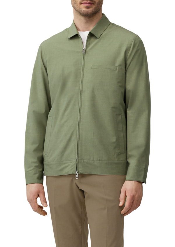 s.O PURE: Blouson-Jacke aus meliertem Stretch-Material