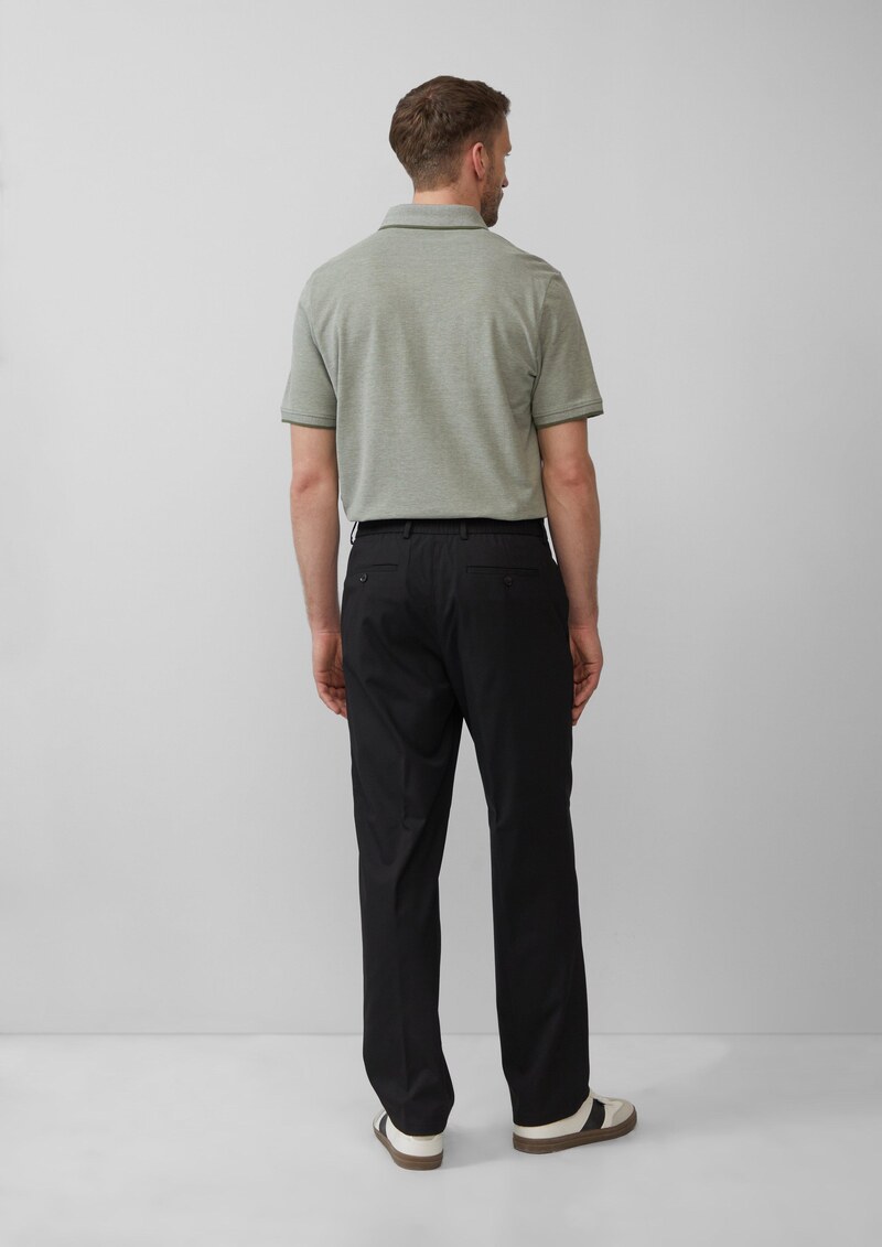 Poloshirt aus meliertem Baumwollpiqué