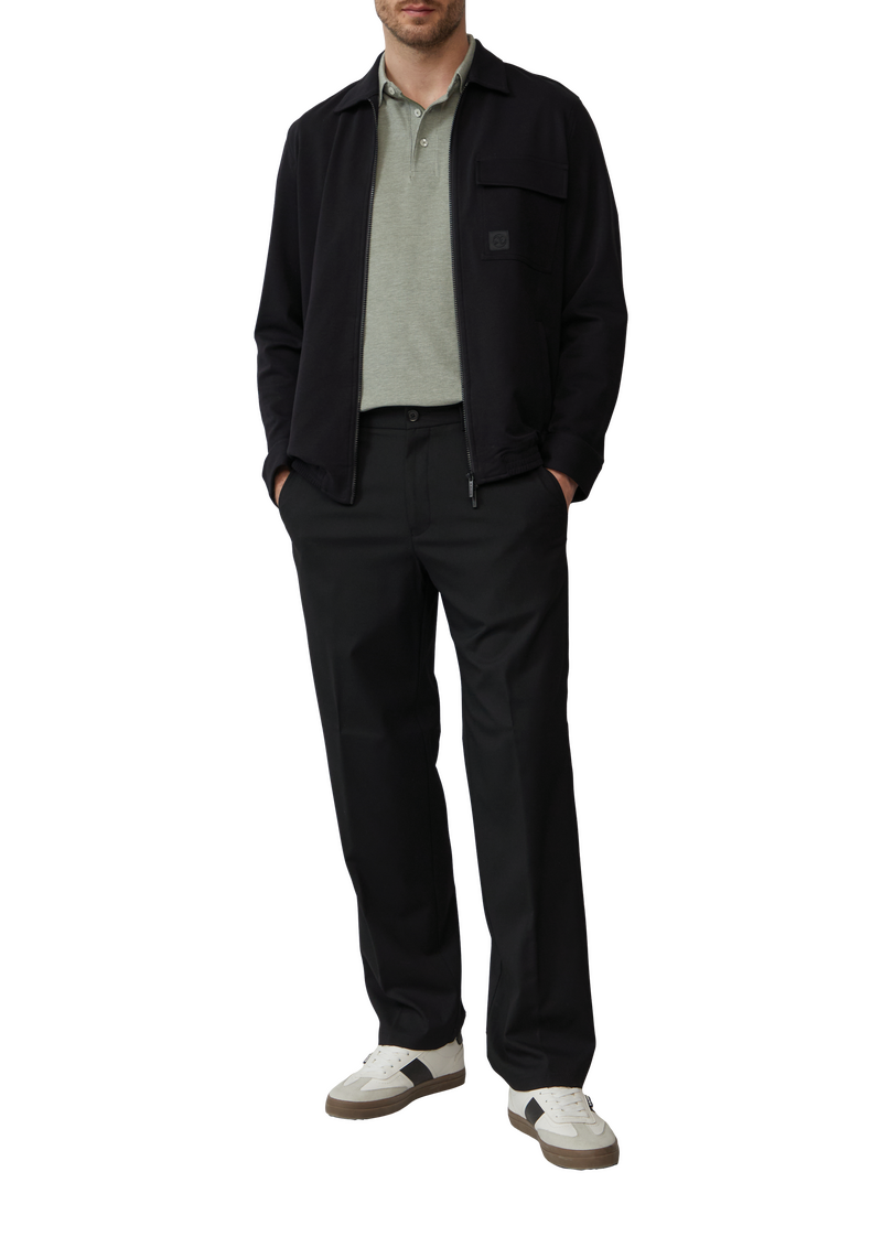 Poloshirt aus meliertem Baumwollpiqué