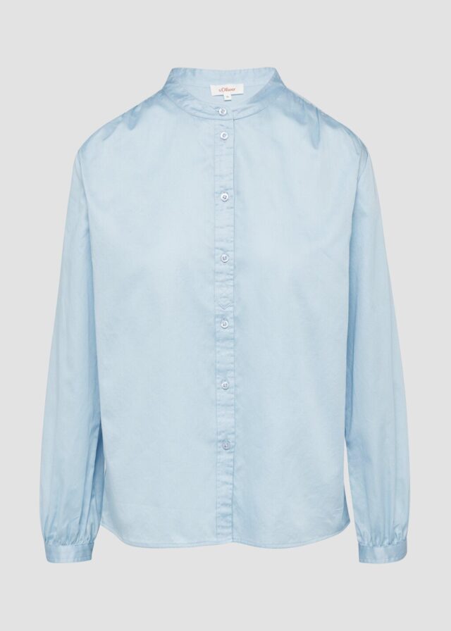 Satinbluse mit Raffungen