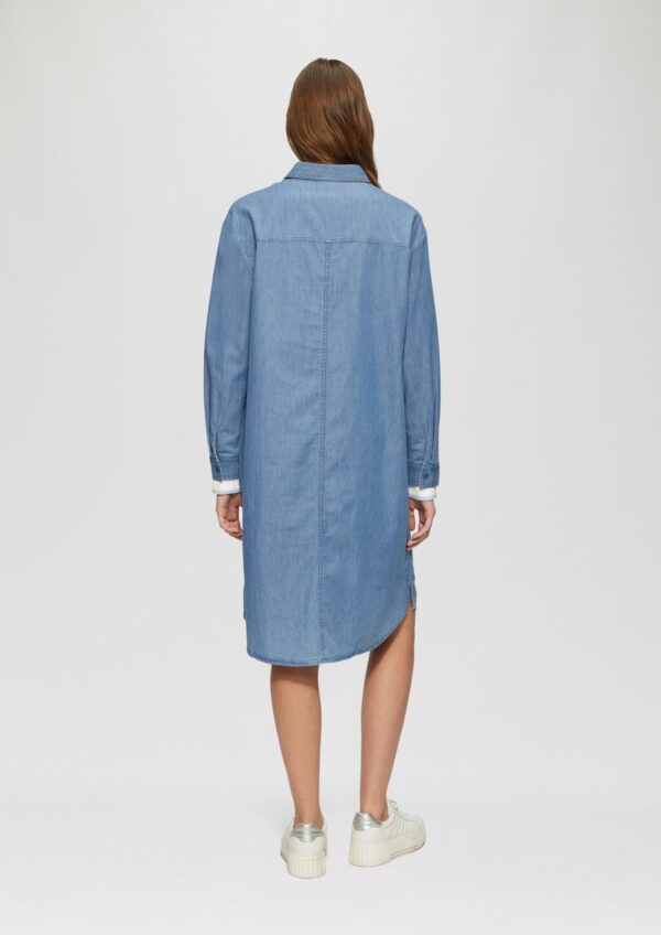 Jeanskleid im Relaxed Fit mit Kragen und aufgesetzten Taschen