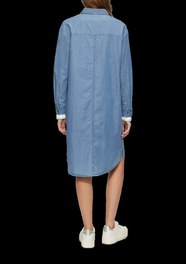 Jeanskleid im Relaxed Fit mit Kragen und aufgesetzten Taschen