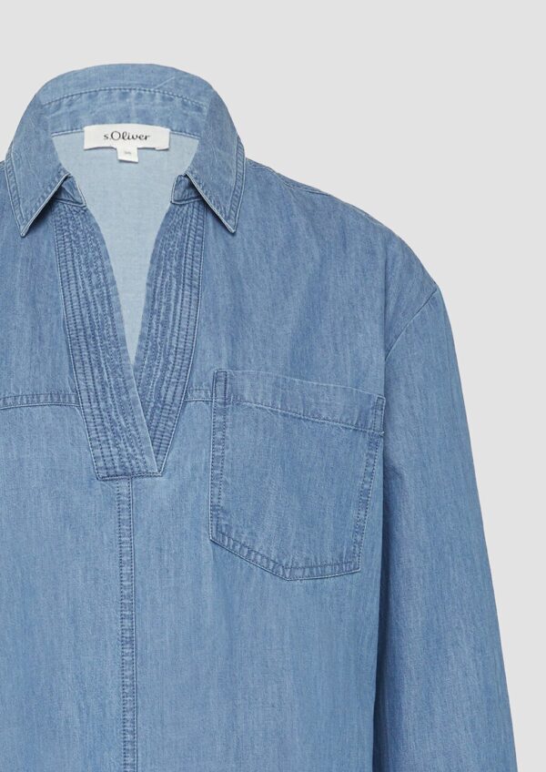 Jeanskleid im Relaxed Fit mit Kragen und aufgesetzten Taschen