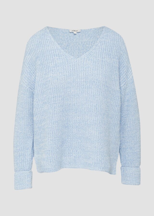 Strickpullover im Relaxed Fit aus Baumwollmix