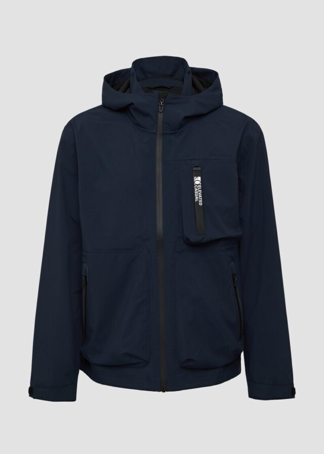 Wasserdichte Kapuzenjacke mit reflektierendem Detail