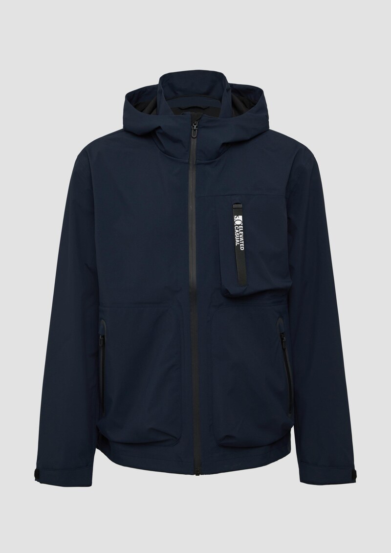 Wasserdichte Kapuzenjacke mit reflektierendem Detail
