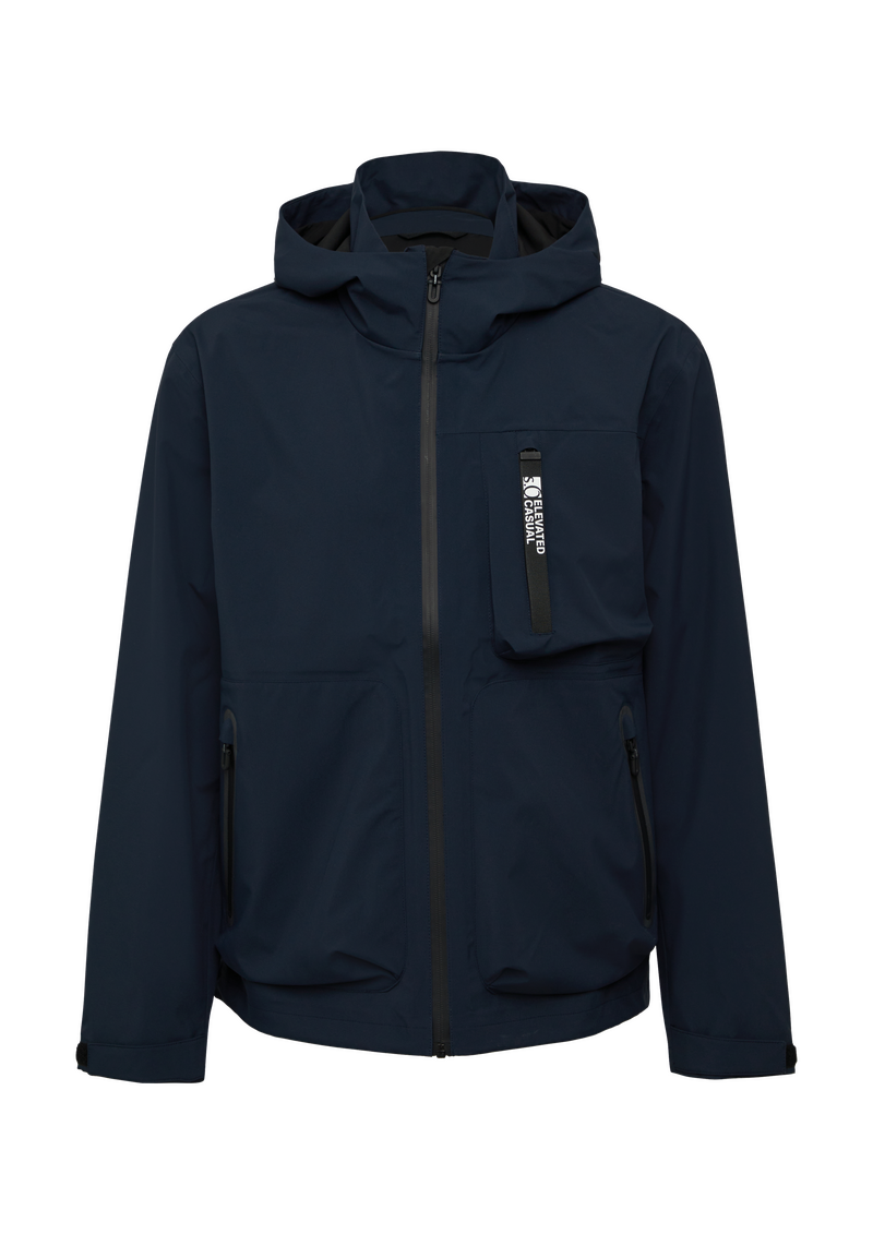 Wasserdichte Kapuzenjacke mit reflektierendem Detail