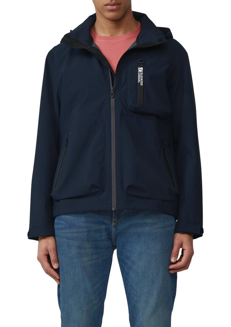 Wasserdichte Kapuzenjacke mit reflektierendem Detail