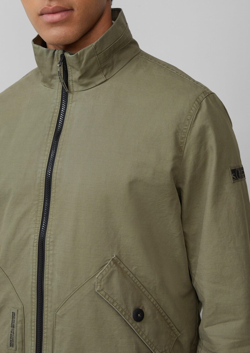 Hochwertiger Baumwoll-Blouson mit Kontrast-Details
