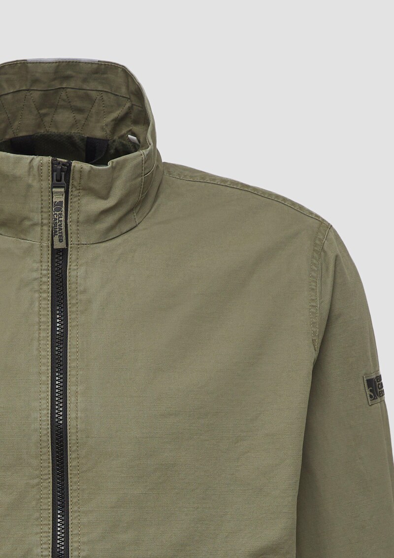 Hochwertiger Baumwoll-Blouson mit Kontrast-Details