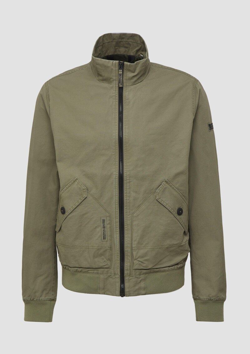 Hochwertiger Baumwoll-Blouson mit Kontrast-Details