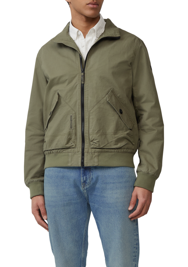 Hochwertiger Baumwoll-Blouson mit Kontrast-Details