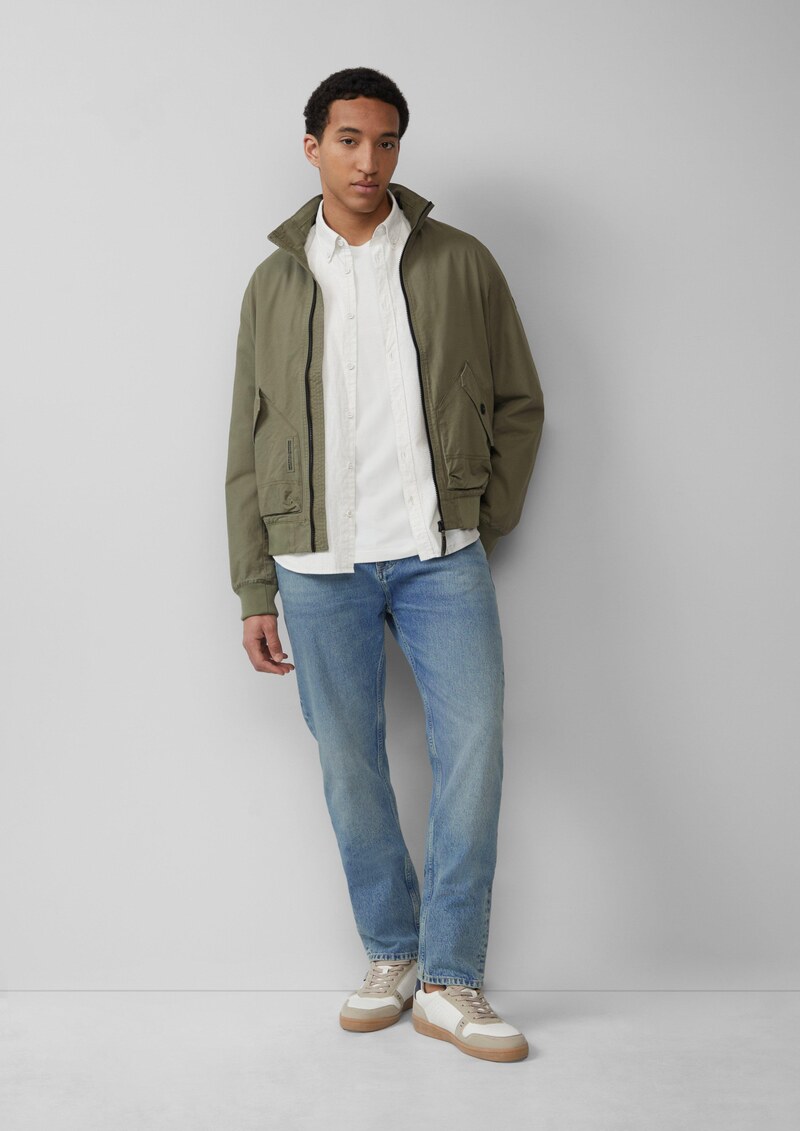 Hochwertiger Baumwoll-Blouson mit Kontrast-Details