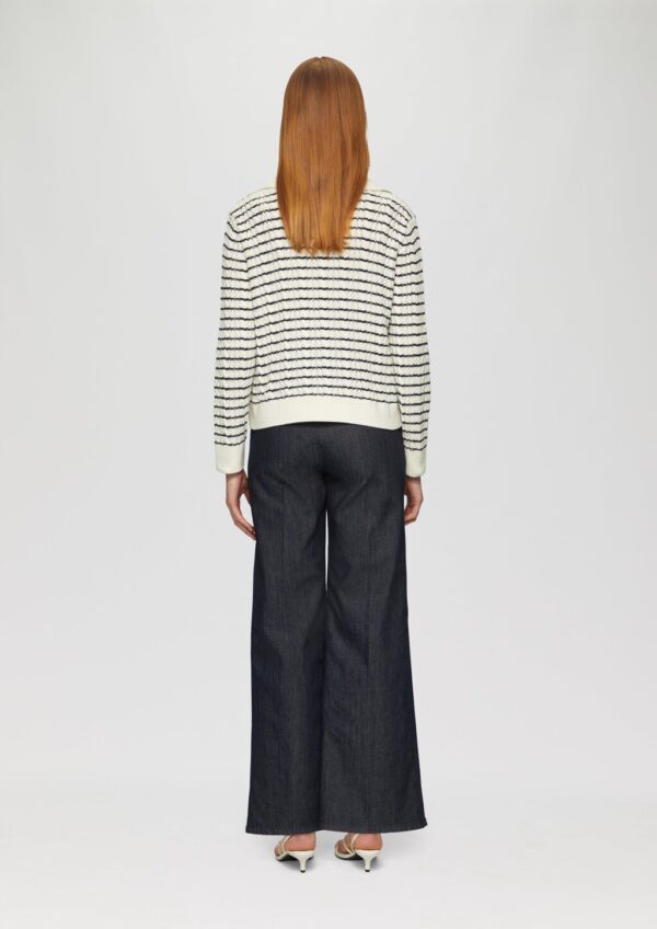 Relaxed-Fit-Pullover mit Troyer-Kragen und Zopfmuster