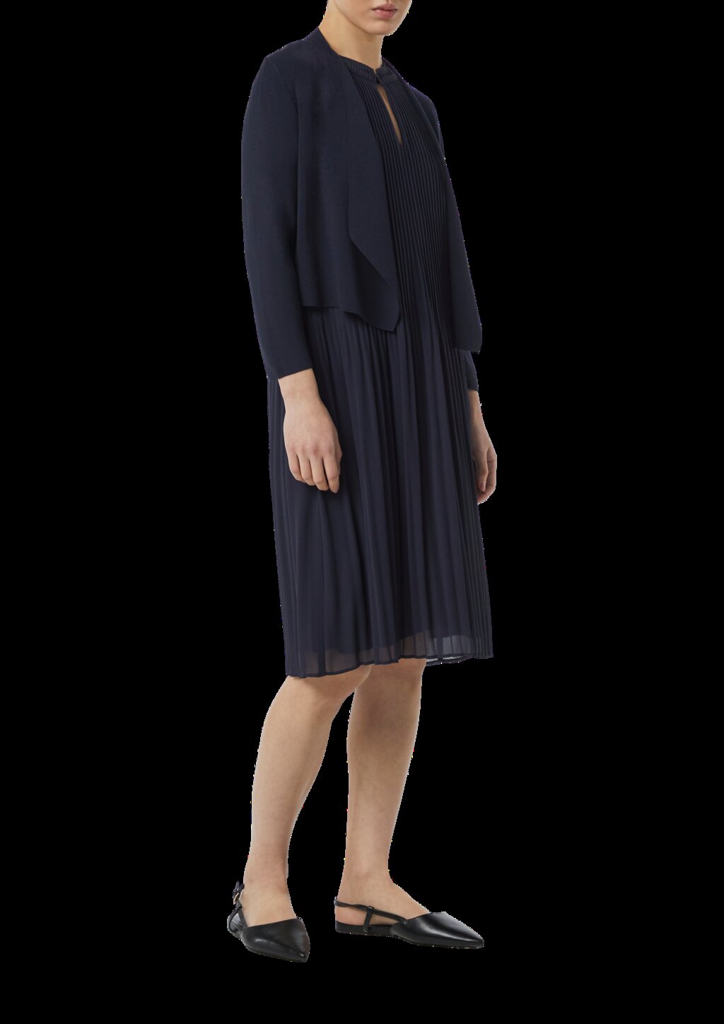 Feinstrick-Cardigan mit Ajour-Detail