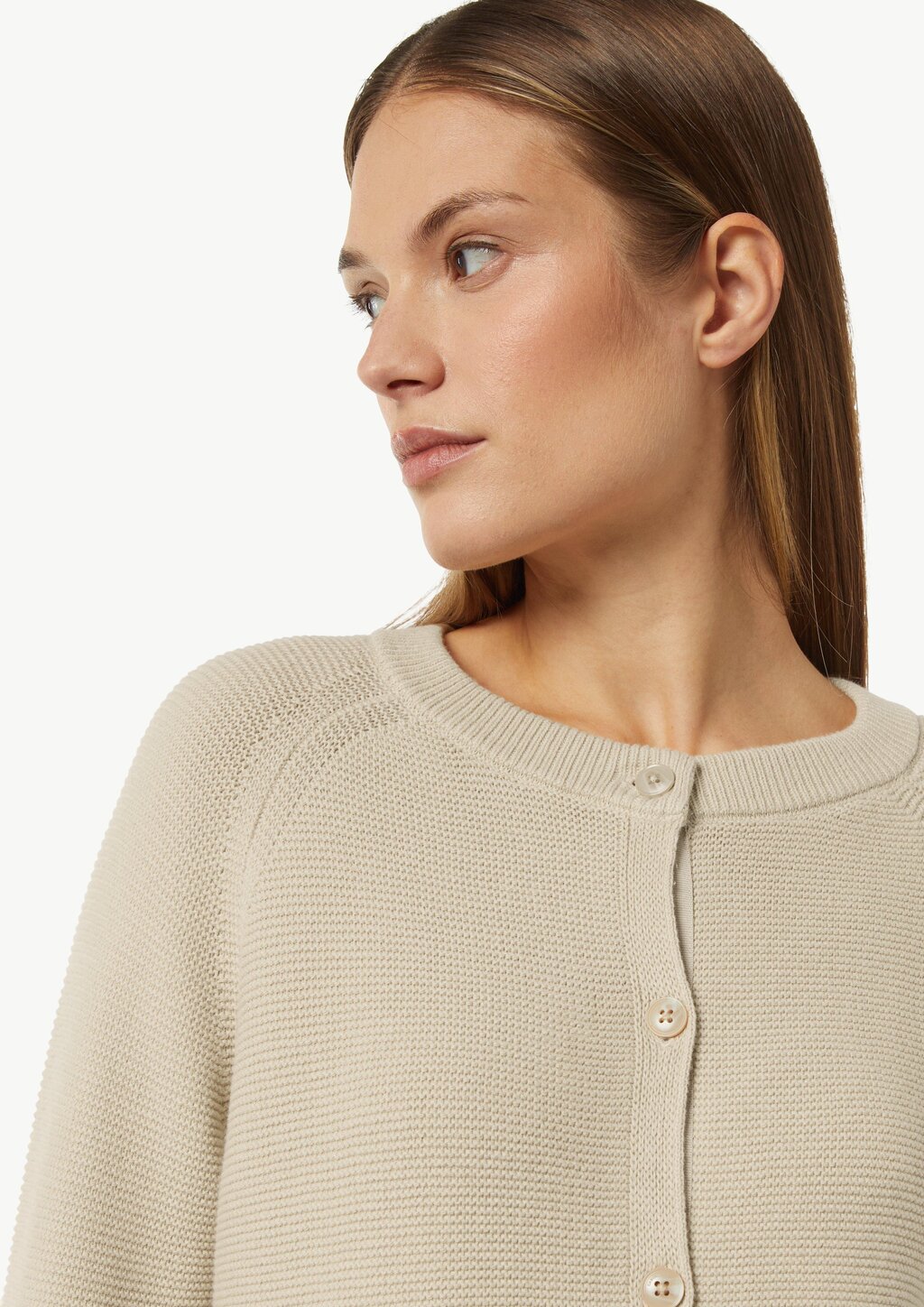 Kurze Strickjacke mit Raglanärmeln